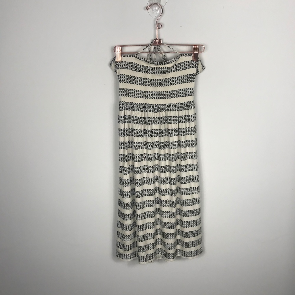 Anthropologie Maple Halter Backless Stripe Dress
